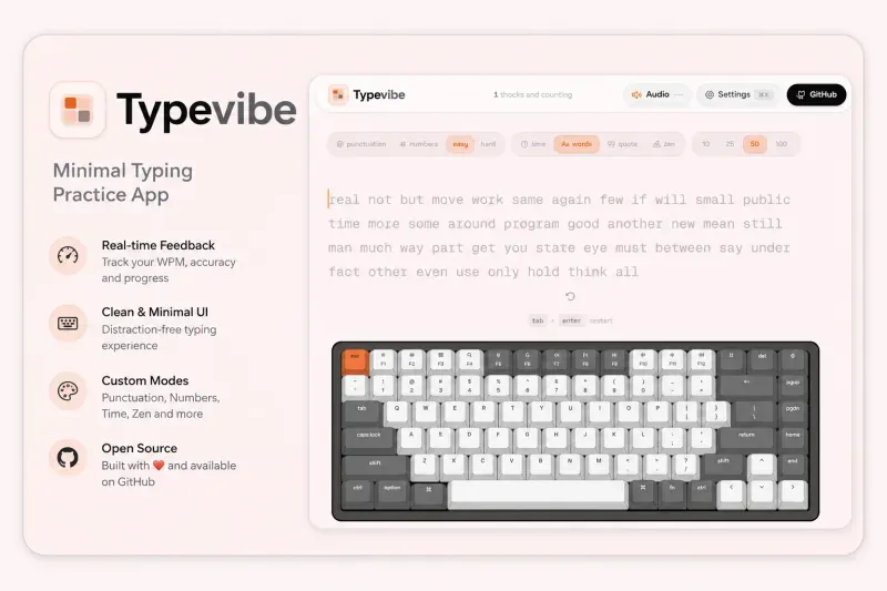 TypeVibe — Mechanical Typing Test