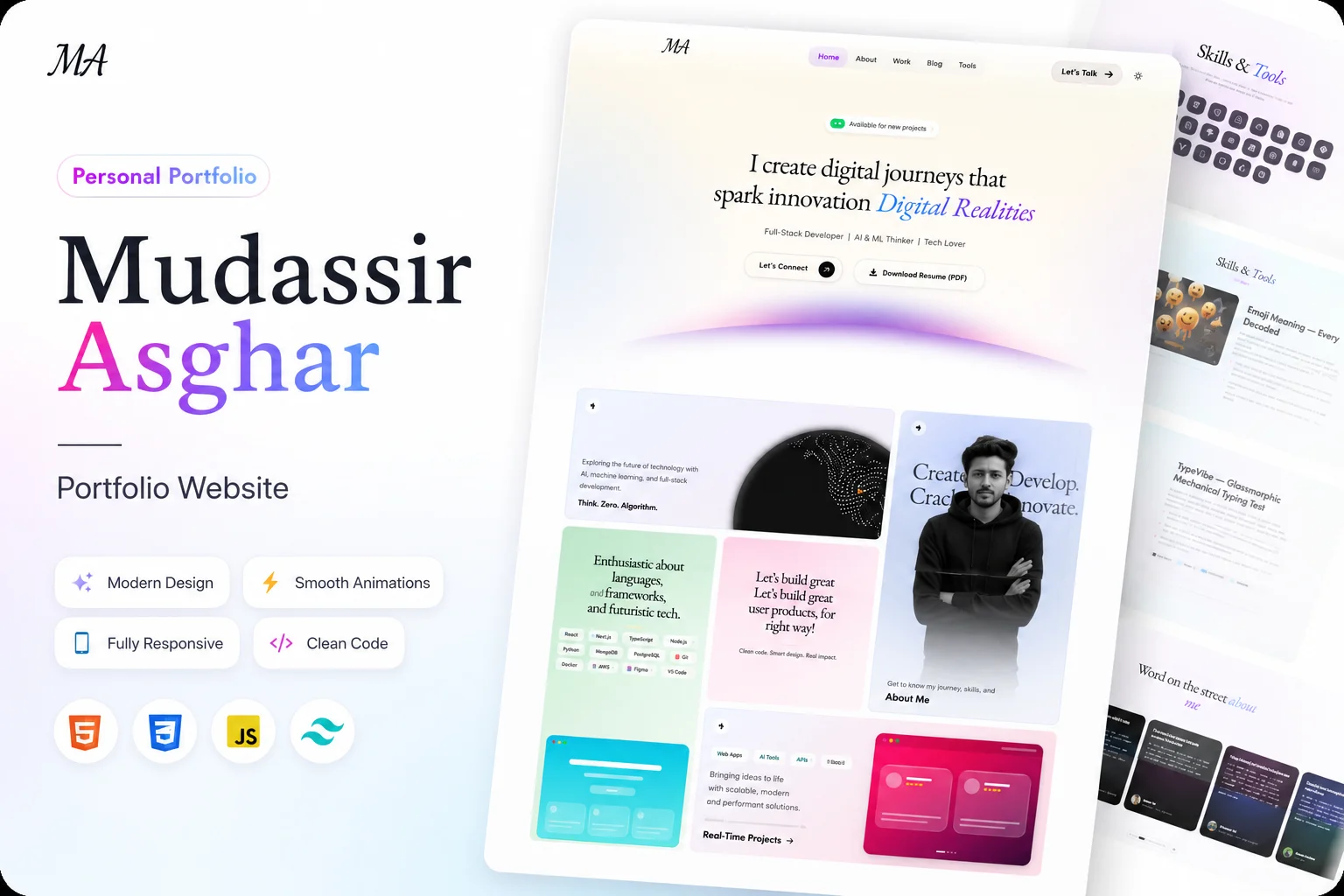 Personal Portfolio - MudassirDev (Portfolio 2.0) cover placeholder